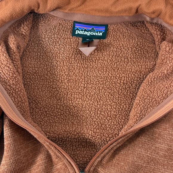 Patagonia Better Sweater XS Orange Outdoor Hiking Preppy 1/4 Zip Pullover - Picture 7 of 8